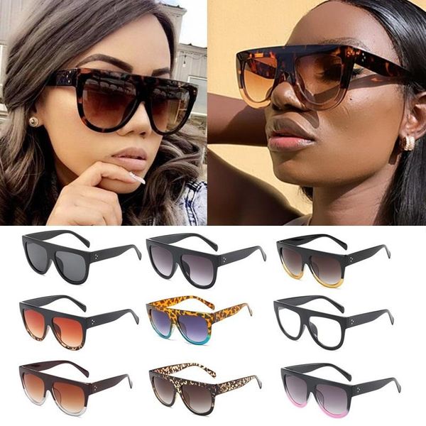 

sunglasses wholesale vintage one piece rivet gradient for women brand black leopard sun glasses uv400 female clear shades, White;black
