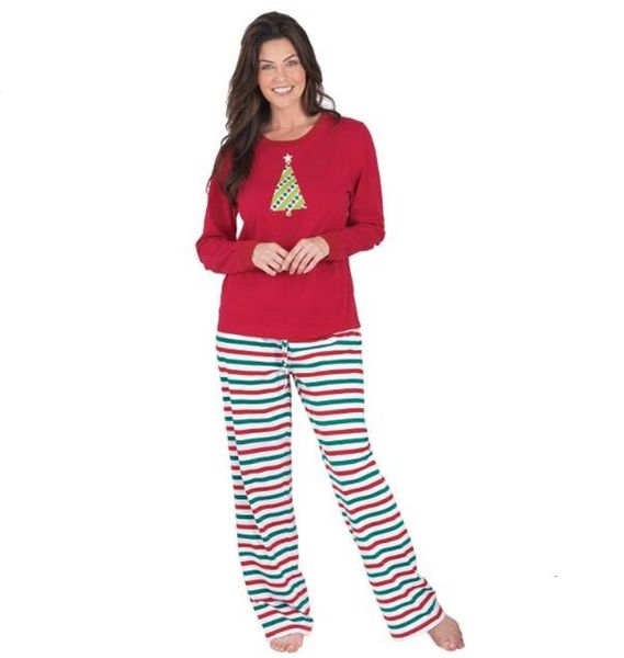 

xmas parent-child outfit child stripe printed pajamas pants set christmas long sleeve trousers pajamas hw