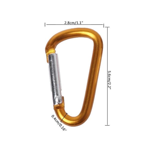 

10pcs 6cm outdoor sport carabiner camping safety buckle keychain hiking hook h qylnga
