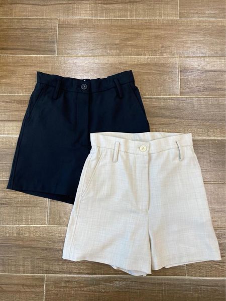 

women shorts 2021 new high waist suit shorts1, White;black