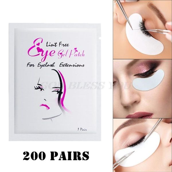 

false eyelashes 200 pairs eyelash extension paper patches grafted eye sticker under pads tips