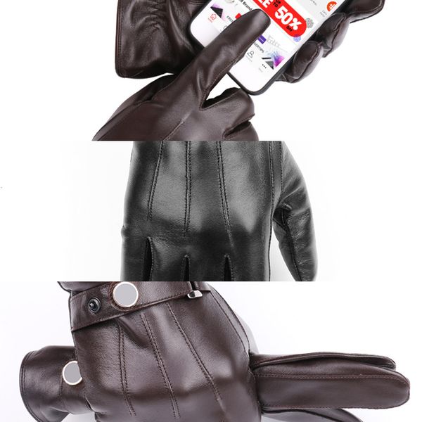 

tactical joolscana gloves men genuine leather winter sensory gloves fashion wrist touch screen drive autumn good quaoutletk2ki