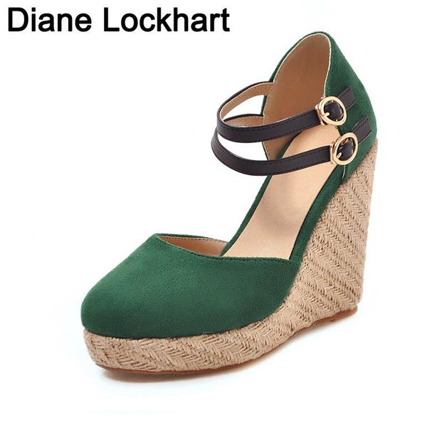 

woman chaussure linen wedge heels women platform sandals 2020 autumn pumps zapatos mujer ladies rome shoes female tacones, Black