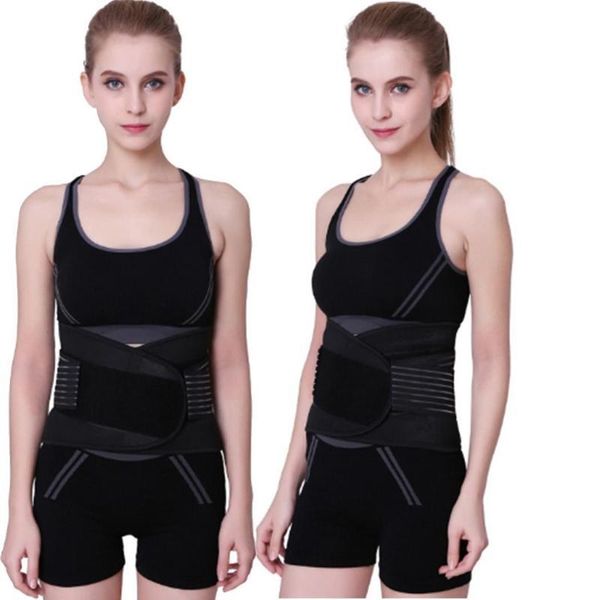 

adjustable plate belt lumbar intervertebral disc waist breathable belt, Black;gray