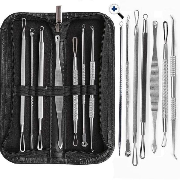 

7pcs black dot pimple blackhead remover tool needles set acne black spot extractor stainless steel pimple removal tool1