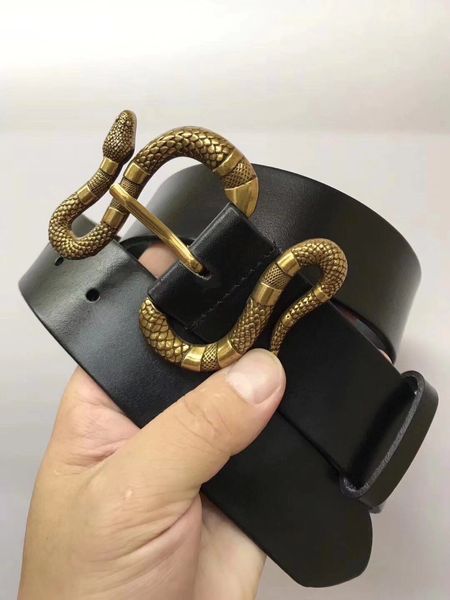 Cinture da uomo con fibbia a serpente TOP, cinture classiche con fibbia in bronzo HOT, cinture da uomo con fibbia in oro, cinture da lavoro per il tempo libero, cinture in vera pelle a buon mercato