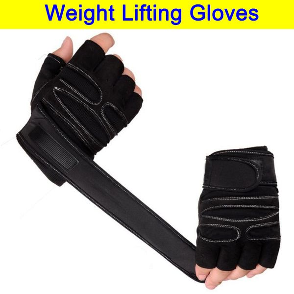 Anti Slip Gewichtheben Handschuhe Halbfinger Handgelenkstütze Bodybuilding Training Sport Übung Sport Workout Atmungsaktive Gym Q0107