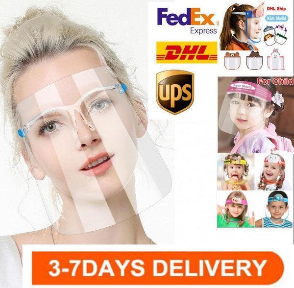 

transparent us stock safety full kids/face shield face protective mask cover film tool anti-fog premium pet mater