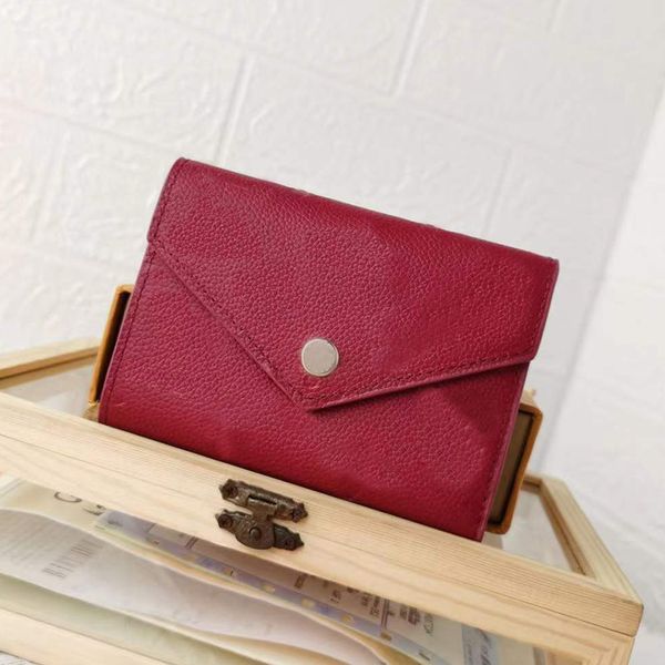 

genuine leather purse holder luxurys designer wallet handbag women's men coin card holders black lambskin mini wallets key pocket, Red;black