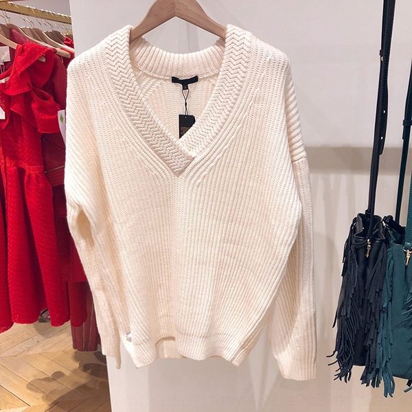 

jy3tl aw18 v-neck loose design new rib master81097 sweatersold at a a new loose design v-neck rib sweater master81097 sweater sweatersold at, White;black