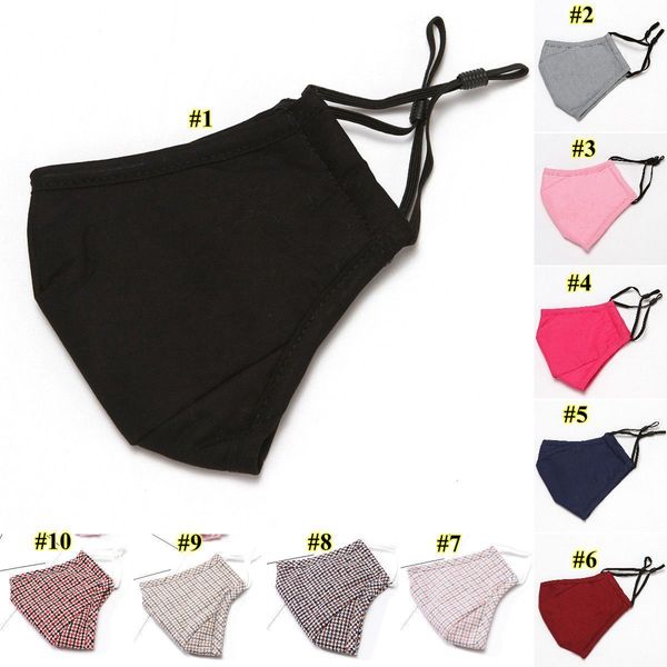 

solid cloth color washable pm2.5 mouth dustproof and smog reusable face mask hwc1108