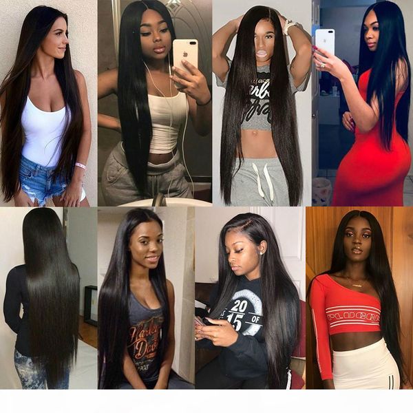 

zui lace closure wig straight brazilian lace front human hair wigs preplucked 150% 180% remy lace frontal, Black;brown