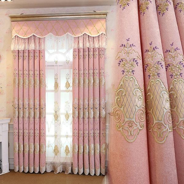 

curtain & drapes high-end luxury european-style shading embroidery curtains for living dining room bedroom.