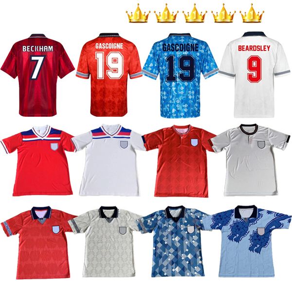 

1980 1989 1990 1992 1994 1998 retro classic vintage soccer jerseys beckham gascoigne owen 80 89 90 92 94 98 e gerrard ngland football shirts, Black;yellow