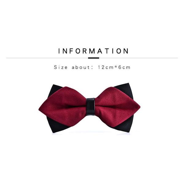 

high-grade butterfly knot men's accessories bow tie black red cravat formal commercial suit wedding qylpaf, Black;gray