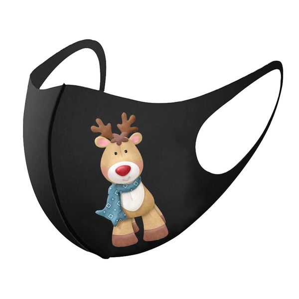 

christmas face mask washable mouth fabric facial mask for protection reusable elk print earloop face cover wmtxnd xhhair