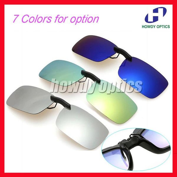 

20pcs wholesale driving glasses eyeglasses sunglasses polarized clips on with long clip, White;black