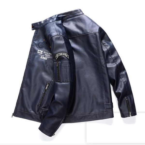 

2021 men's motorsport sport collar plutonium leather jackets 9en8, Black