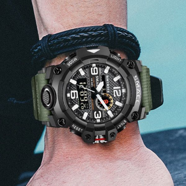 

new 53mm smael fashion ditigal watch outdoor sports multifunction student mens watch tpu green rubber plastic watches 5 color a03b1, Slivery;brown