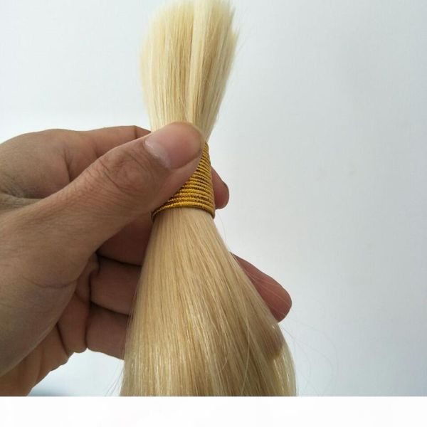 

blonde color 613# brazilian russion hair silk straight wave hair weft, 100g one pc &3pcs or 4pcs one lot, dhl, Black