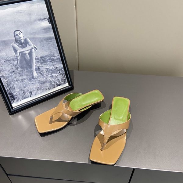 

fairy style ins sandals 2020 new summer square toe flip flop slim heel beach shoes for holiday wear sandals, Black