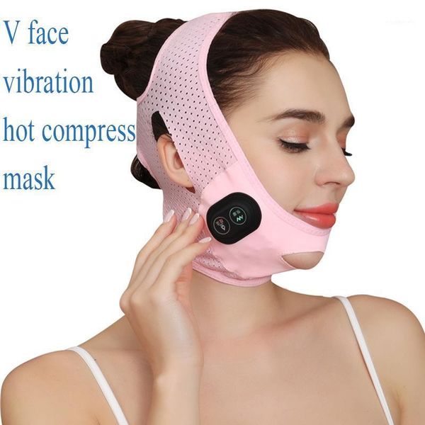 

vibrate compress thin face bandage lift pull sleep tight small v face double jaw masseter remove wrinkles mask1