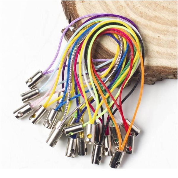 

30pcs/lot thread cord key ring diy bags toys phone rope hanger clips key holder keychain keyfob ropes diy toys acc jllivv