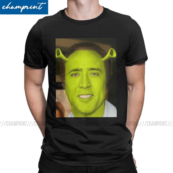 

nicolas cage shrek funny meme picolas cage awesome tees crew neck short sleeve graphic clothing sport hooded sweatshirt hoodie men t shirt