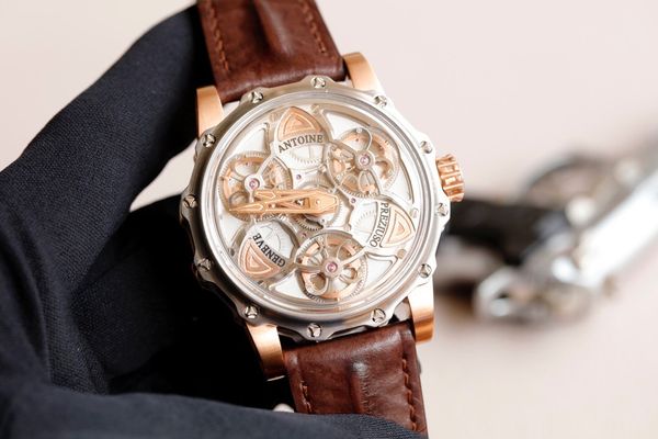 

antoine casual sport watches for men blue brand luxury military leather wrist watch man clock fashion wristwatch, Slivery;brown