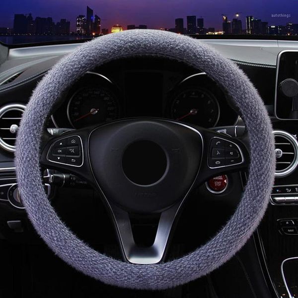 

37-38cm steering wheel cover 1pc interior accessories protector winter1