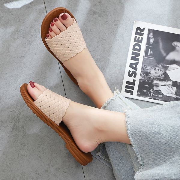 

g6o4 new color paris luxury fashion designer sliders womens summer sandals flip slide flops ladies beach slippers loafers sky blue chaussure, Black