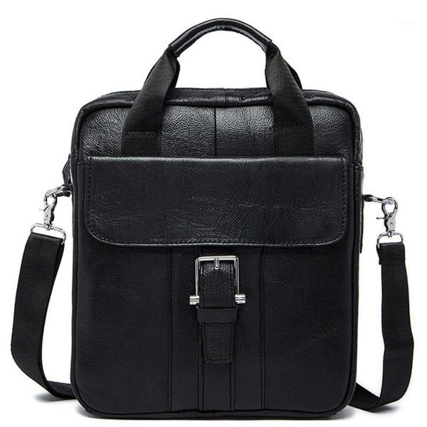 

leather handbag briefcase cross body shoulder bag business messenger bag for men1