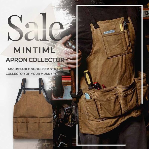 

multifunctional tool apron woodworking apron durable goods heavy duty waxed canvas work waterproof for tools