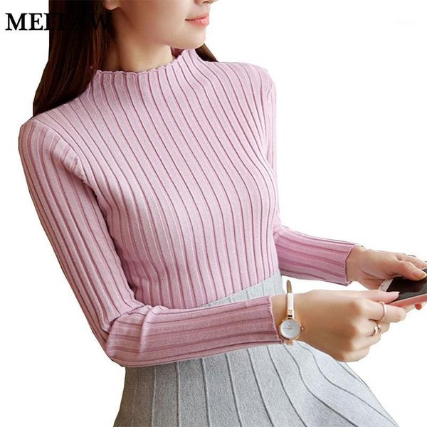 

new 2019 autumn winter women sweater casual long sleeve turtleneck pullovers lady high elastic knitted sweater1, White;black