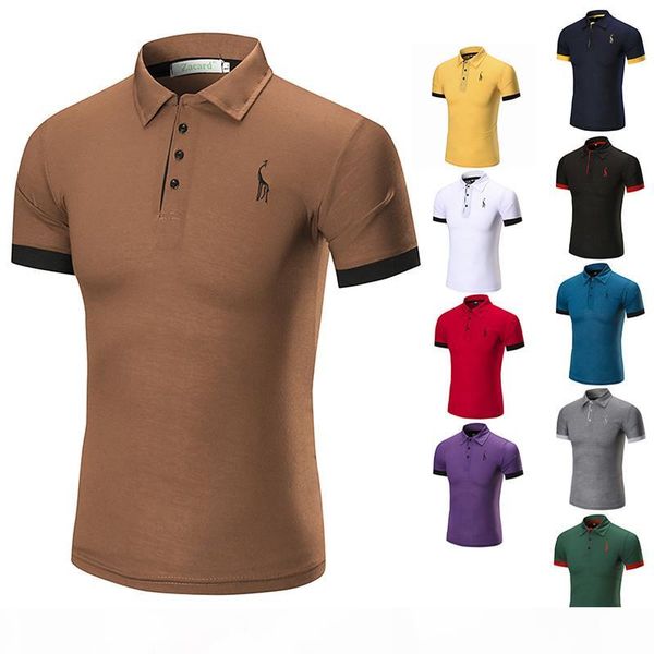 

men's brand polo shirt polos men's short sleeve casual shirt polos suit golf classic style m-3xl ing, White;black