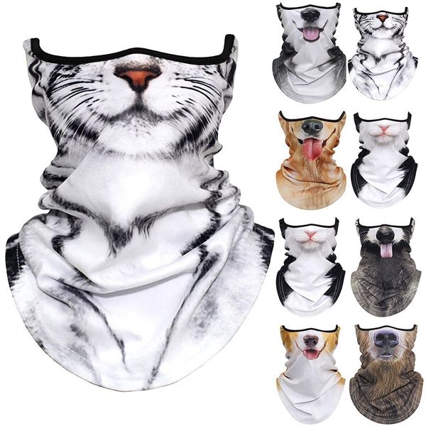 

newneck cycling dog motorcycle warmer head scarf printed face mask headband washable reusable mouth masks headwrap shawl turban