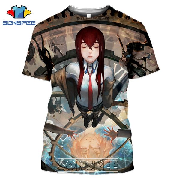 

steins gate anime 3d print shirts hentai plus size harajuku men clothing