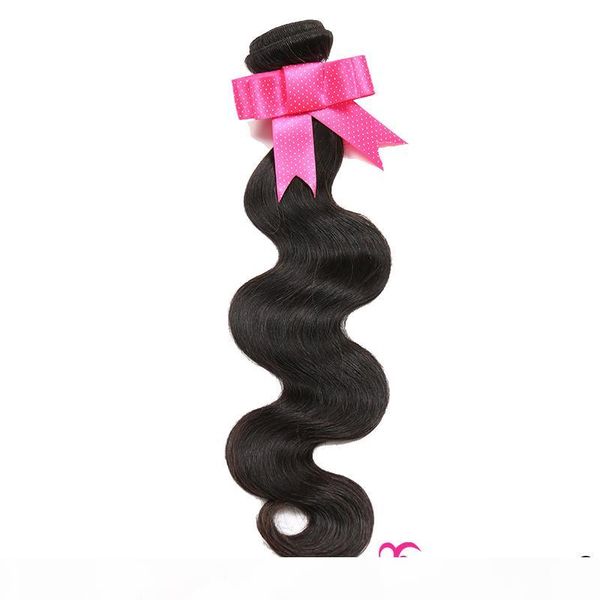 

human hair extensions body wave remy hair weave 1 bundles brazilian indian malaysian peruvian hair weaving natural color can be dyed, Black