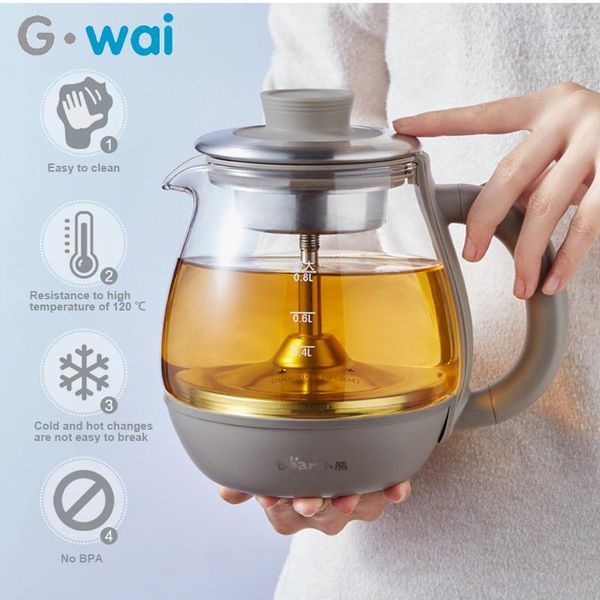 

220v spray type maker multifunctional electric kettle high borosilicate glass intelligent heat preservation health pot 0.8l1