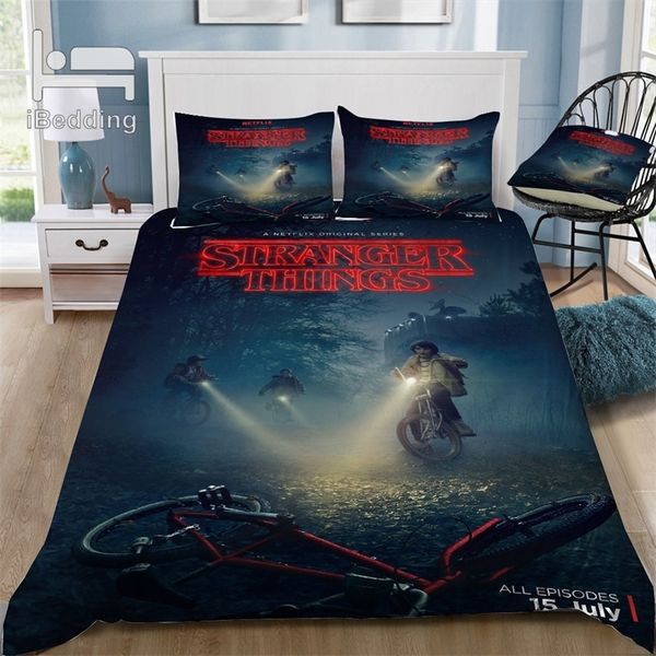 Hot Movie Stranger-Cose 3D Set di biancheria da letto Set copripiumino stampato Twin Full Queen King Size Dropshipping 201210