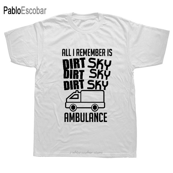 

novelty all i remember ambulance mens short sleeves oversized streetwear hip hop printed tees hoodie designers t shirts sweatshirt