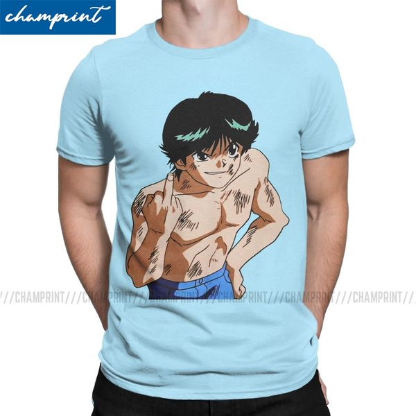 

yusuke urameshi yu yu hakusho kurama anime amazing tees short sleeve round collar summer clothes sport hooded sweatshirt hoodie men t shirt