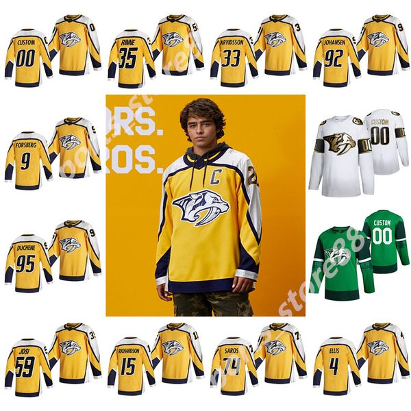 

2021 nashville predators reverse retro jersey roman josi ryan ellis filip forsberg mattias ekholm ryan johansen pekka rinne mikael granlund, Black;red