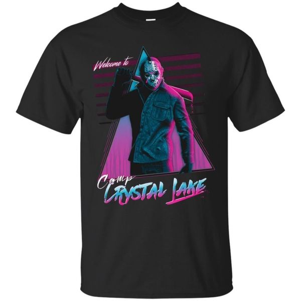 

jason voorhees black welcome to camp crystal lake horror short sleeve new funny s sport hooded sweatshirt hoodie men t shirt