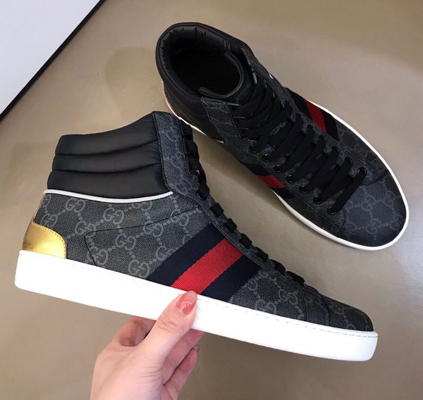 

2020 рождество мужской обувь класса люкса итальянского холст лазерного красочная радуга верх.част chaussures дизайнер real кожаный спортивны, Black