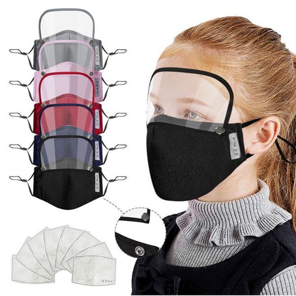

cloth shield child adults removable protection all-around eyes dustproof reusable face mask yya209in stock124455