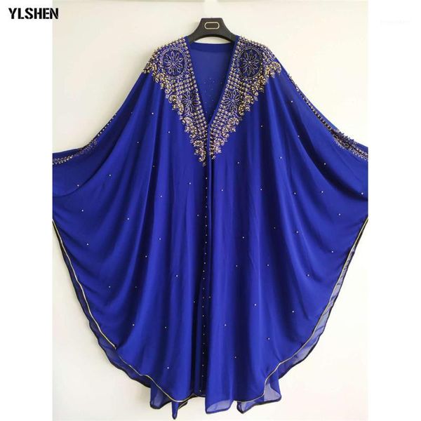 Kleider für Frauen Neue afrikanische Kleidung Dashiki Diamond Abaya Dubai Robe Evening Long Muslim Kleider Kapuze Cape1