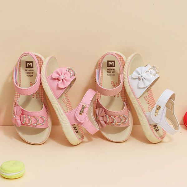 

price 2020 special summer new girls' sandals polyurethane soft sole princs middle and large antiskid children's sho, Black;red
