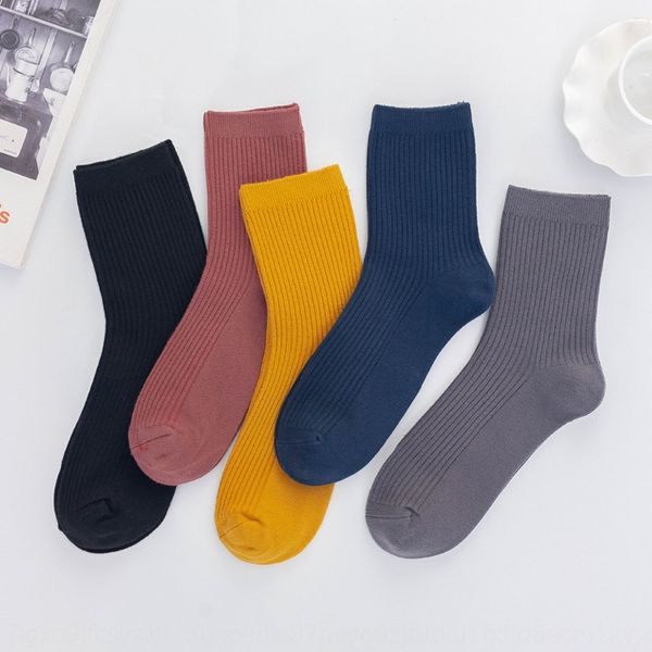 

men's medium tube new autumn and winter vertical cotton solid casual gentlemen cotton and socksbusiness socks men's socks crnu7, Black