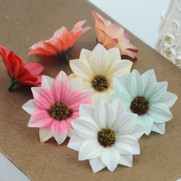 

20pcs 6cm gerbera artificial flower home party decoration scrapbooking accessories wreath diy head craft fake jllwhm